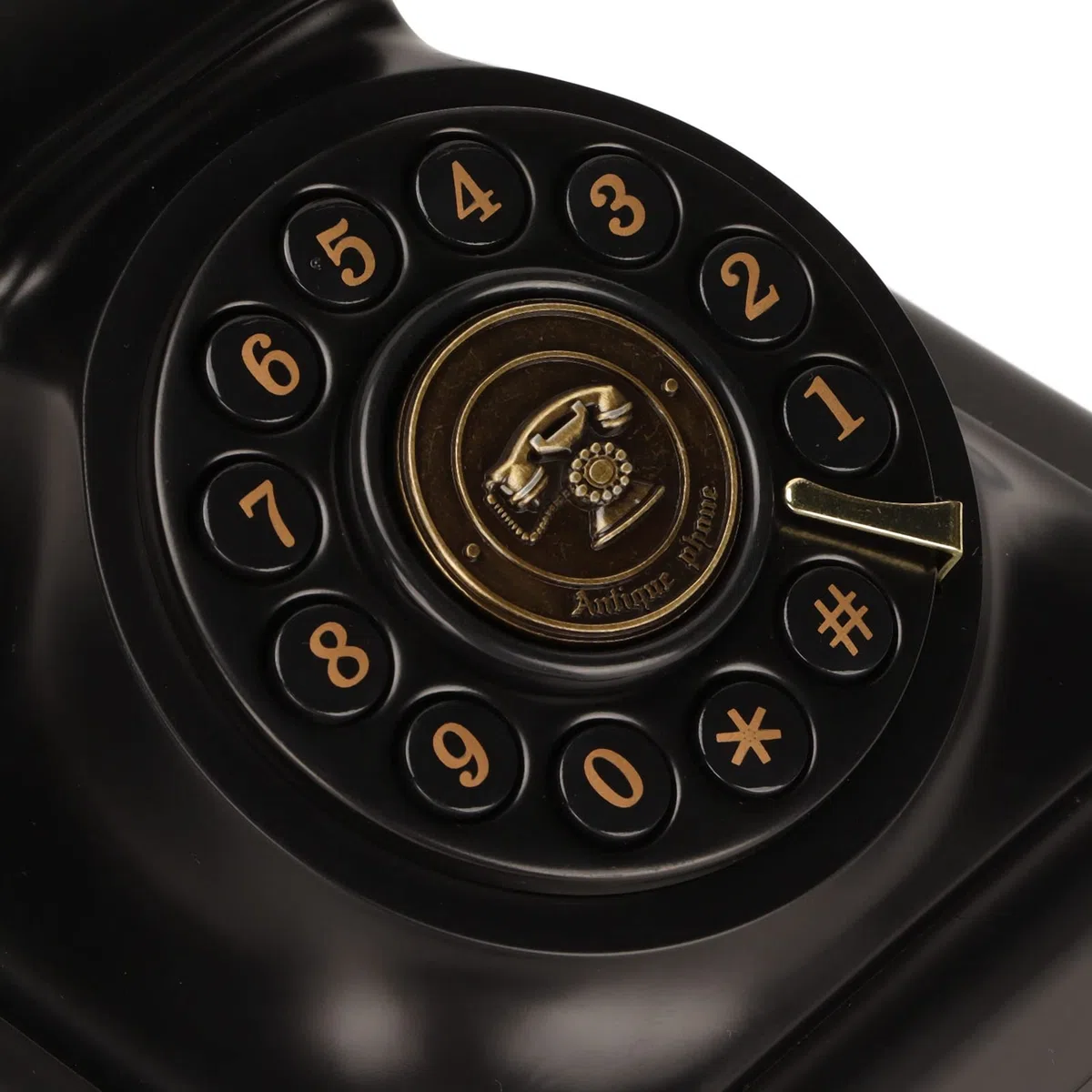 Vintage-Festnetztelefon, Altmodisches Schnurgebundenes Tischtelefon mit Klassischem Drehdesign mit Disc-Taste, Schnurgebundenes Retro-Telefon für Zuhause und Büro