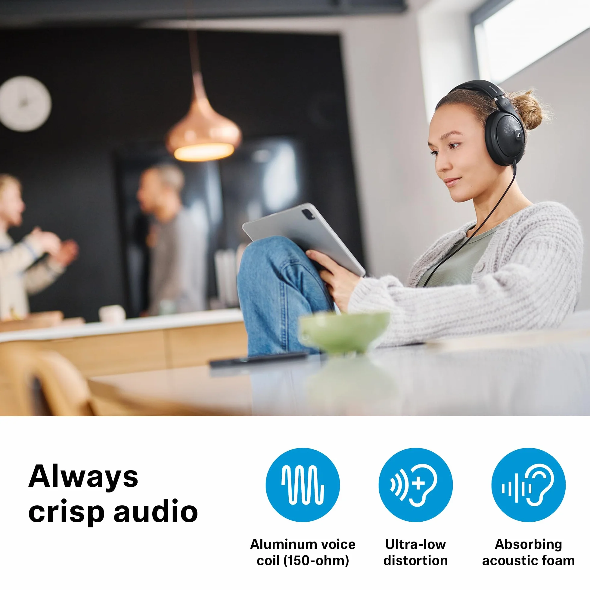 Sennheiser HD 620S geschlossene Kopfhörer - audiophiler Stereo Sound mit lautsprecherähnlichem Raumgefühl und optimiertem Surround für immersiven Klang - mit Kabel, schwarz