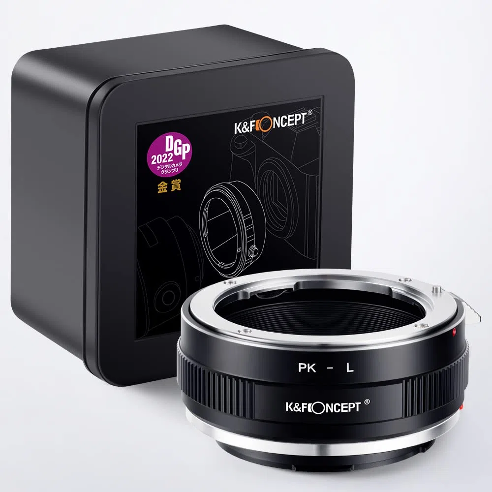 K&F CONCEPT Objektivhalterungsadapter PK-L Manueller Fokus, kompatibel mit Pentax K(PK)-Objektiven auf L-Mount-Kameragehäuse.