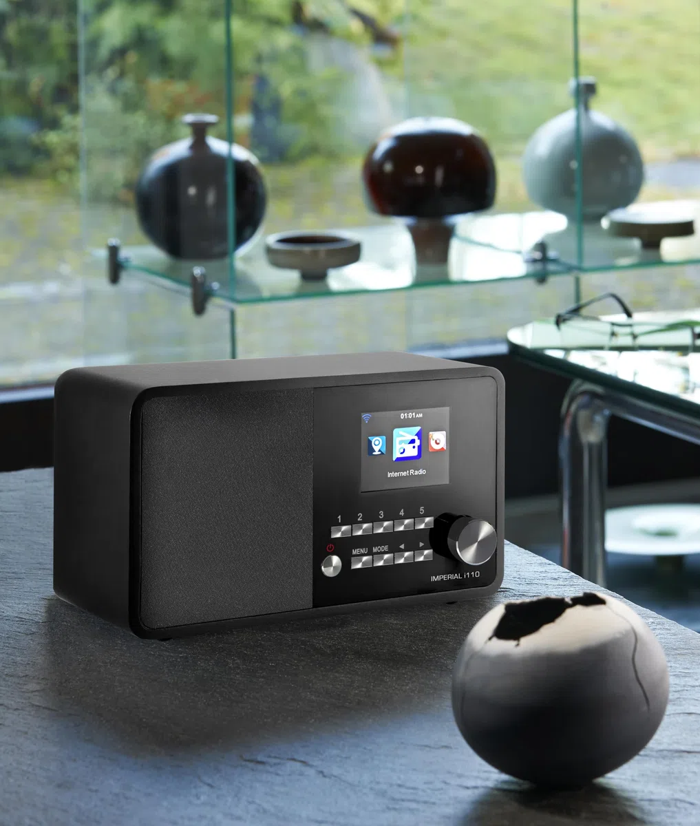 Imperial i110 22-320-00 Internetradio WLAN, Bluetooth, Küchenradio, WLAN - Internetradio (TFT Farbdisplay, Line-Out, Netzteil) schwarz