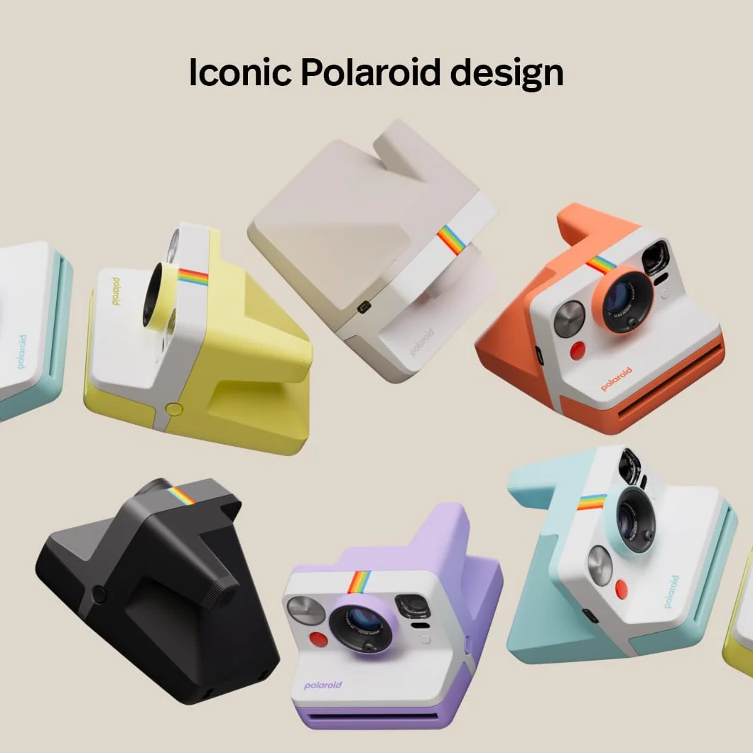 Polaroid Now Gen 3 Sofortbildkamera Bundle mit Farbfilm 16 Fotos Schwarz