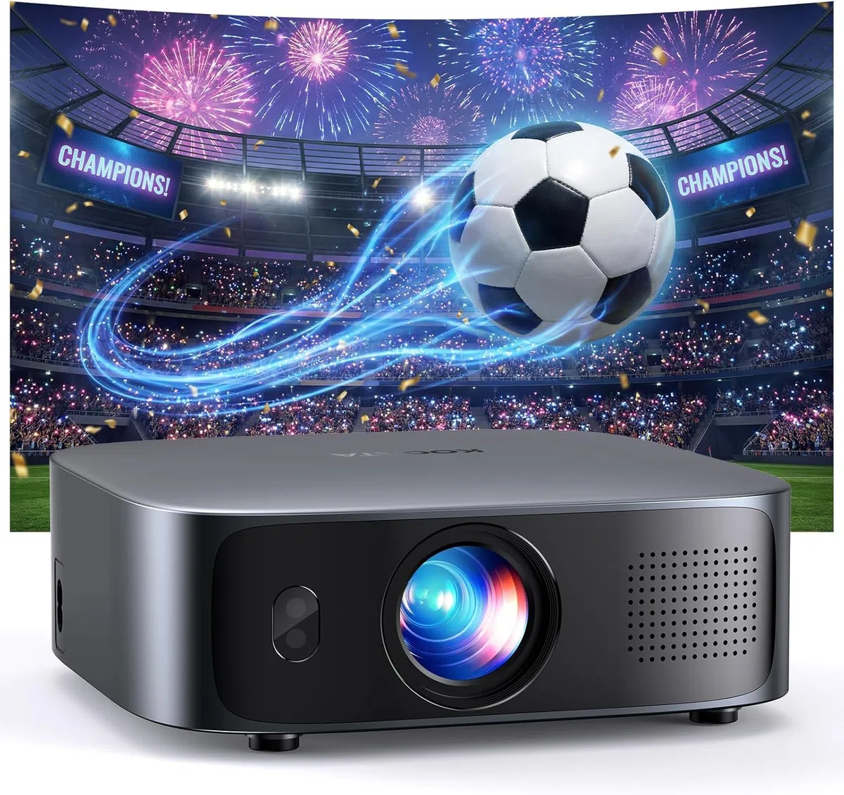 KOGATA Kurzdistanz Projektor 4K Native 1080P Autofokus 6D Trapezkorrektur WiFi Bluetooth Heimkino Beamer