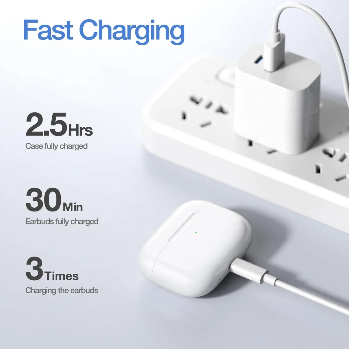 Kabelloses Ladecase Kompatibel mit Air Pods Pro 1. und 2. Generation, Charging Case Ladecase Ersatz mit Bluetooth Pairing Synchronisierungstaste (to USB-C)
