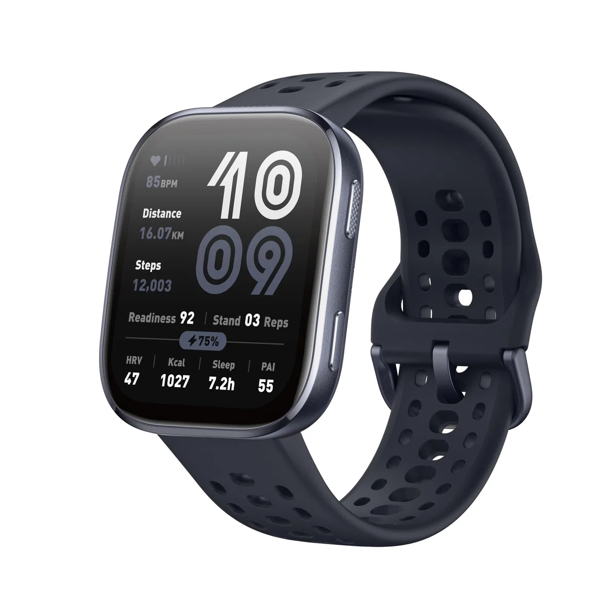 Amazfit Bip 6 Smart Watch 46mm, 14 Tage Akku, 1.97" AMOLED, GPS, AI, Bluetooth Anruf, Gesundheits-Fitness-Schlaf-Tracker, 140+ Trainingsmodi, 5 ATM