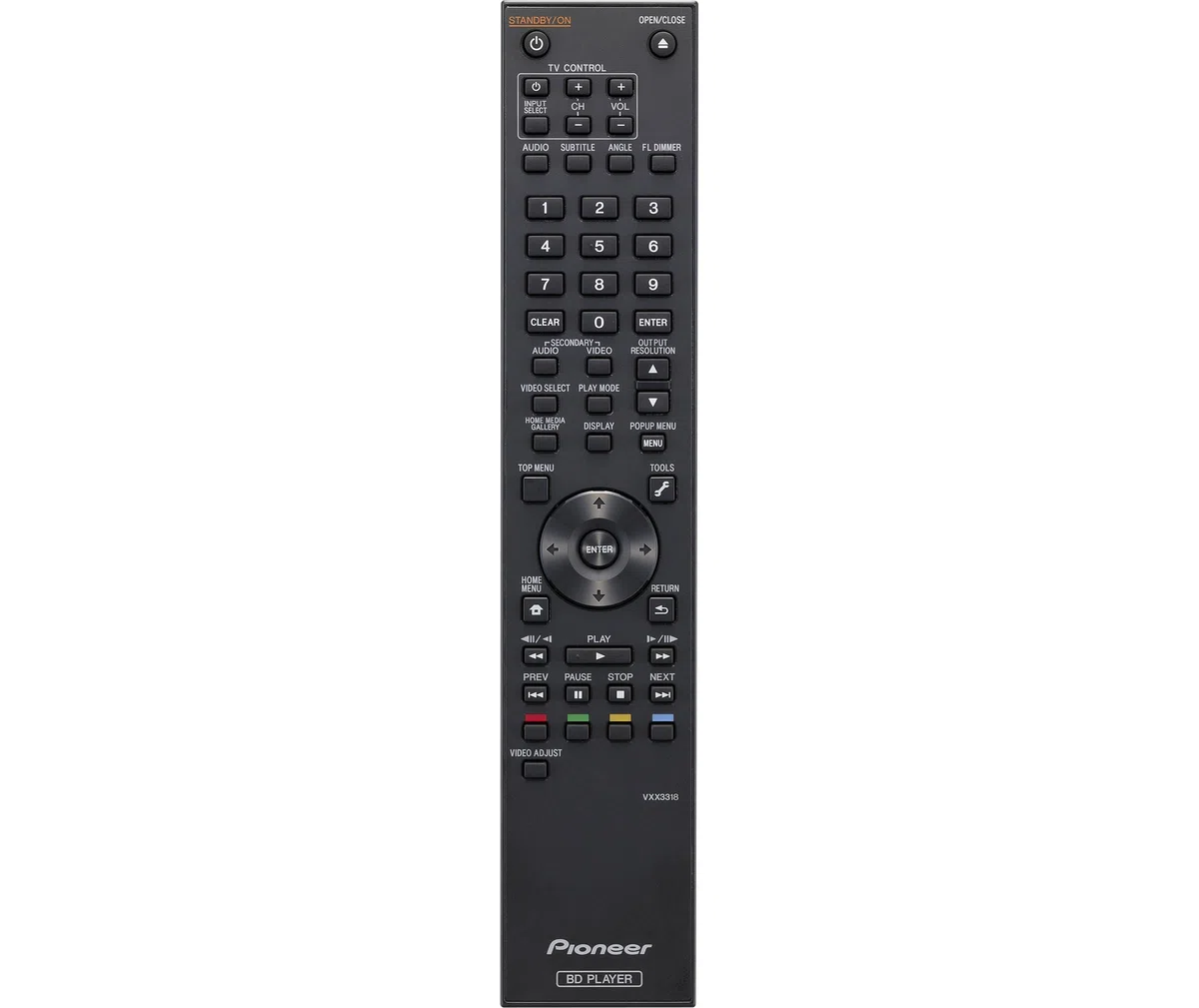 Pioneer BDP-320 Blu-Ray Player (HDMI, Upscaler 1080p, analoger Audio Ausgang, USB 2.0) schwarz