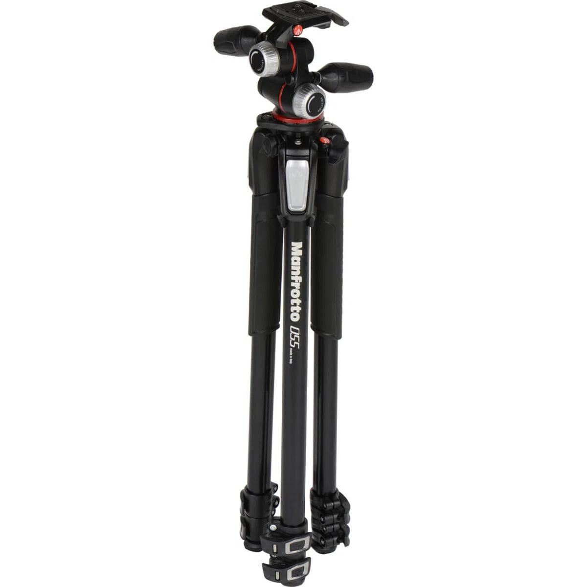 Manfrotto 055XPRO3 Aluminium-Stativ Kit mit 3-Wege-Neiger Profi-Fotostativ 3 Segmente DSLR