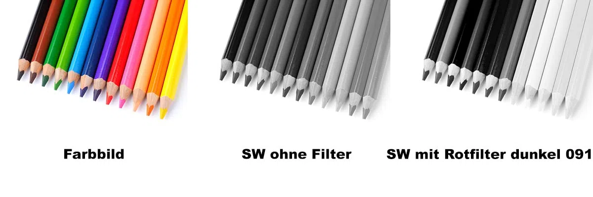 B+W Rotfilter dunkel 091 MRC Basic 62mm (16x vergütet, Professional)