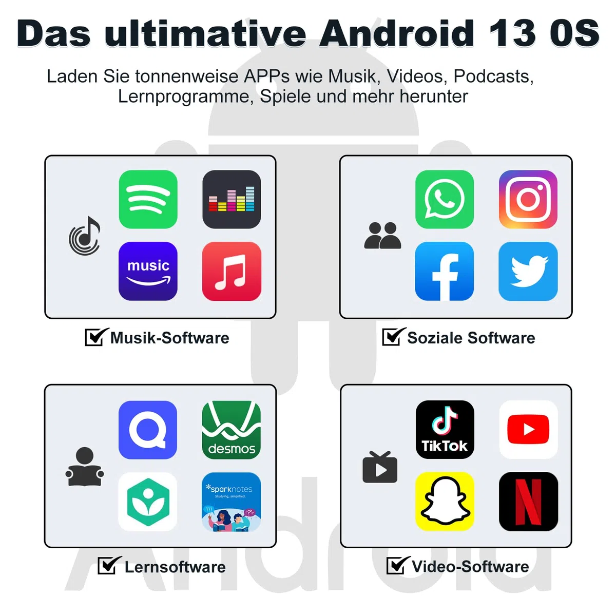 144GB MP3 Player Spotify mit WiFi und Bluetooth, Android MP4-Player für Kinder, 4.02 Zoll Touchscreen Musikplayer mit Audible, Amazon Music und Play Store