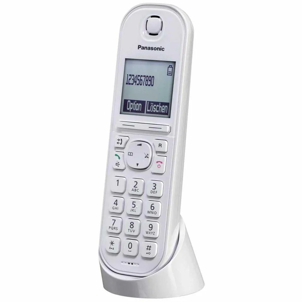 Panasonic KX-TGQ200GW CAT-iq Telefon (schnurlos, CAT-iq 2.0 kompatibel, Freisprechmodus, Anrufersperre, Eco-Plus, digitales Telefon) weiß