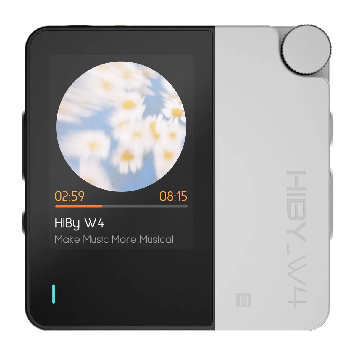 HiBy W4 Bluetooth-Kopfhörer-Verstärker USB DAC, BT 5.4 & NFC, aptX Lossless LDAC, Dual DAC, DSD512 PCM 768 kHz, 5,1 cm Touchscreen, CVC Mikrofon, 3,5 mm & 4,4 mm symmetrischer Ausgang