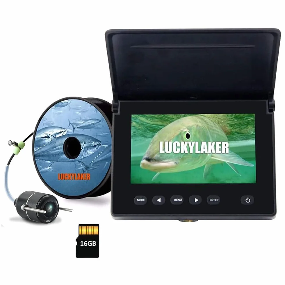 LUCKY DVR Unterwasser Angelkamera Unterwasser Fischfinder Infrarot LED Tragbare Angel Videokamera LCD Monitor Kajak Boot Seefischen