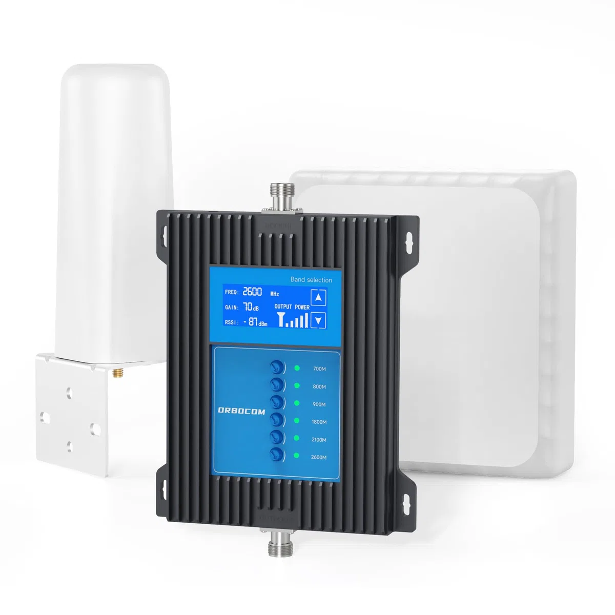 GSM Repeater für Zuhause Büro Handy Signalverstärker Verstärkt 5G 4G LTE Bändern 1, 3, 7, 8, 20 und 28 für alle Deutschen Netzbetreiber Mobilfunk Signalverstärker Unterstützt O2, T-Mobil