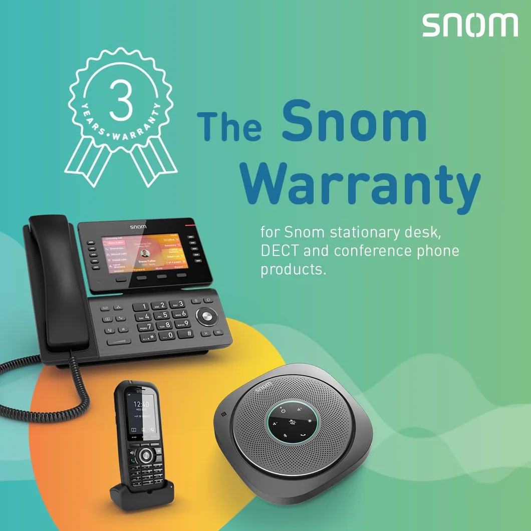Snom D785N IP Telefon, SIP Tischtelefon, 4,3" TFT-Farbdisplay 480x272 Pixel, 12 SIP-Identitäten, 48 selbstbeschriftende Tasten (12 physisch), Sensorhakenschalter, USB, Gigabit PoE, Schwarz, 00004599