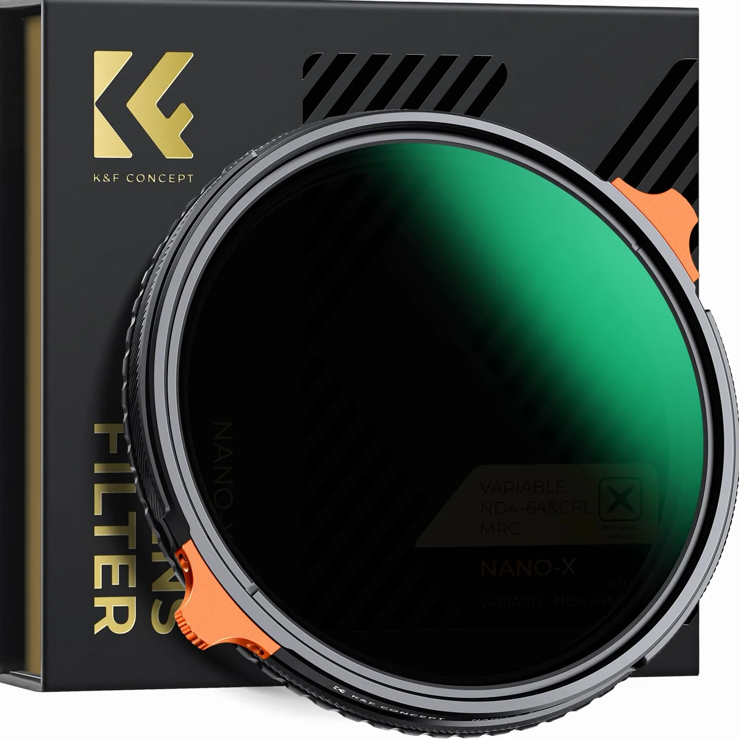 K&F CONCEPT Nano-X ND Filter 82mm CPL&ND4-ND64 2 in 1 multifunktionaler Graufilter und CPL Filter Polfilter