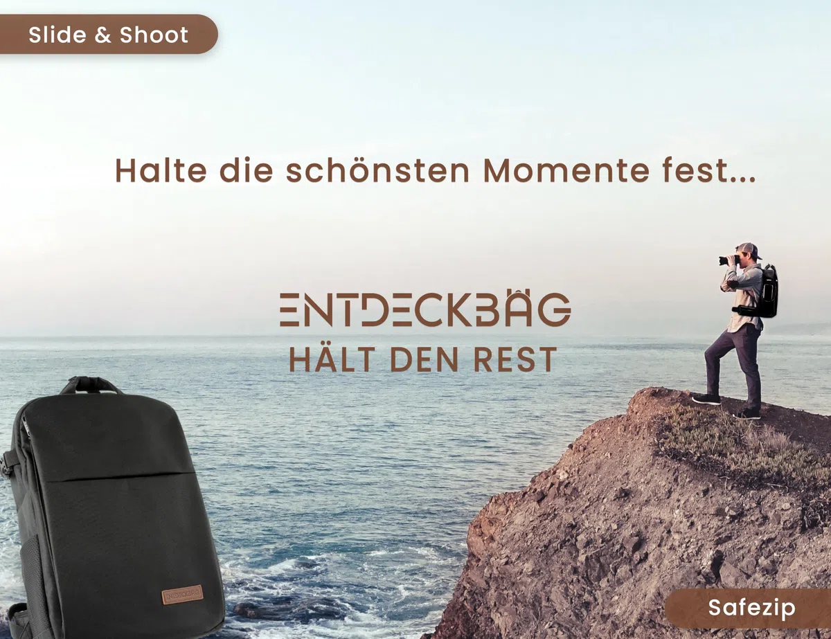 Fotorucksack Diebstahlsicher Schwarz Zugriff über die Rückseite