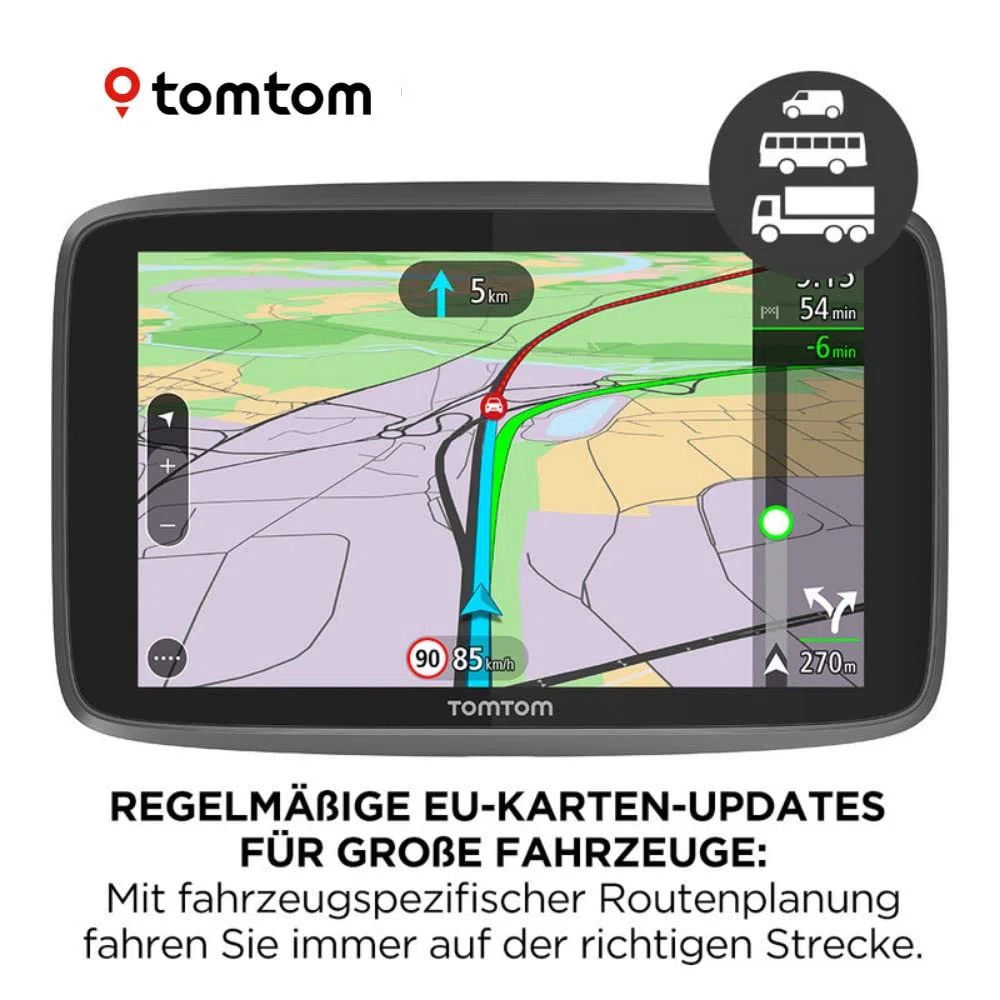 TomTom LKW Navigationsgerät GO Professional 620 (6 Zoll, Sonderziele und Routen für LKW, Stauvermeidung dank TomTom Traffic, Karten-Updates Europa, Updates über Wi-Fi, hochwertige Halterung)