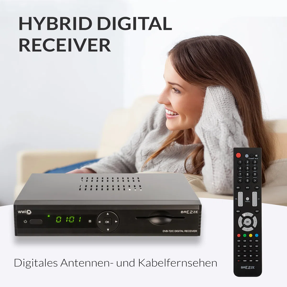 Bre2ze T2/C DVB-T2/C Hybrid Digital Receiver
