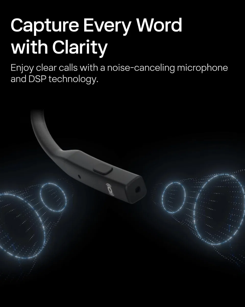 SHOKZ OpenComm2 2025 Upgrade kabellose Knochenschall Kopfhörer, Bluetooth Open-Ear-Headset mit Noise-Cancelling Mikrofon, Ohrhörer für Büro, Arbeit, Anrufe, Meeting, Autofahren, 16 Std Gesprächszeit
