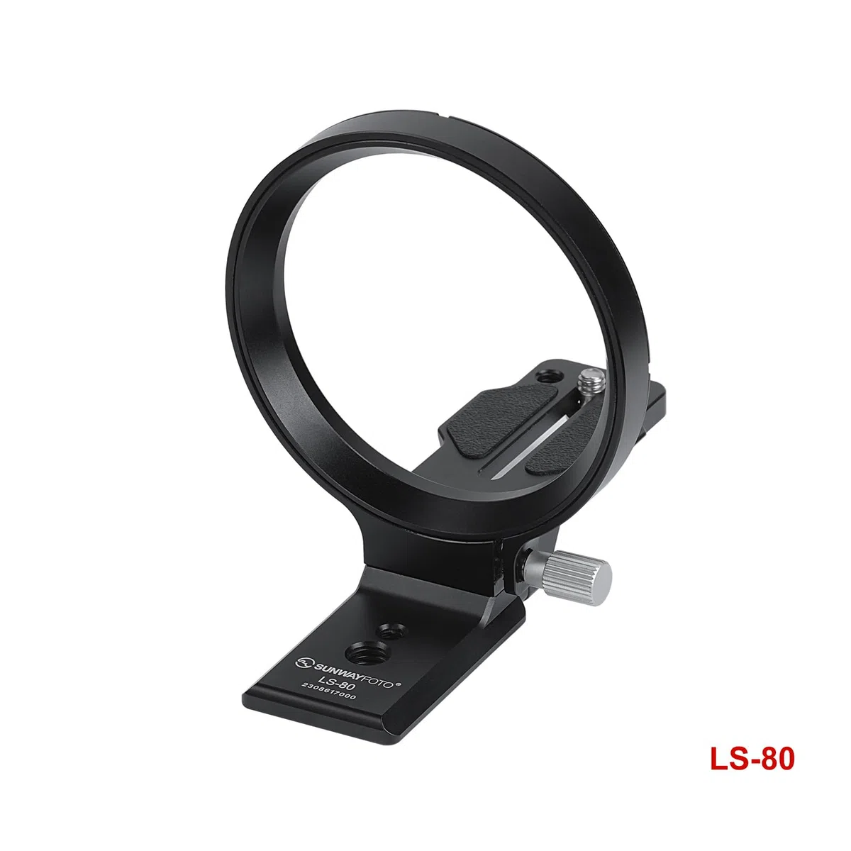 SUNWAYFOTO LS-80, 80 mm universeller Drehring für DLSR-Kameras, Stativmontagering, Objektivstützring, Arca Swiss Plattenmontage, DSLR, horizontale und vertikale Umschaltung