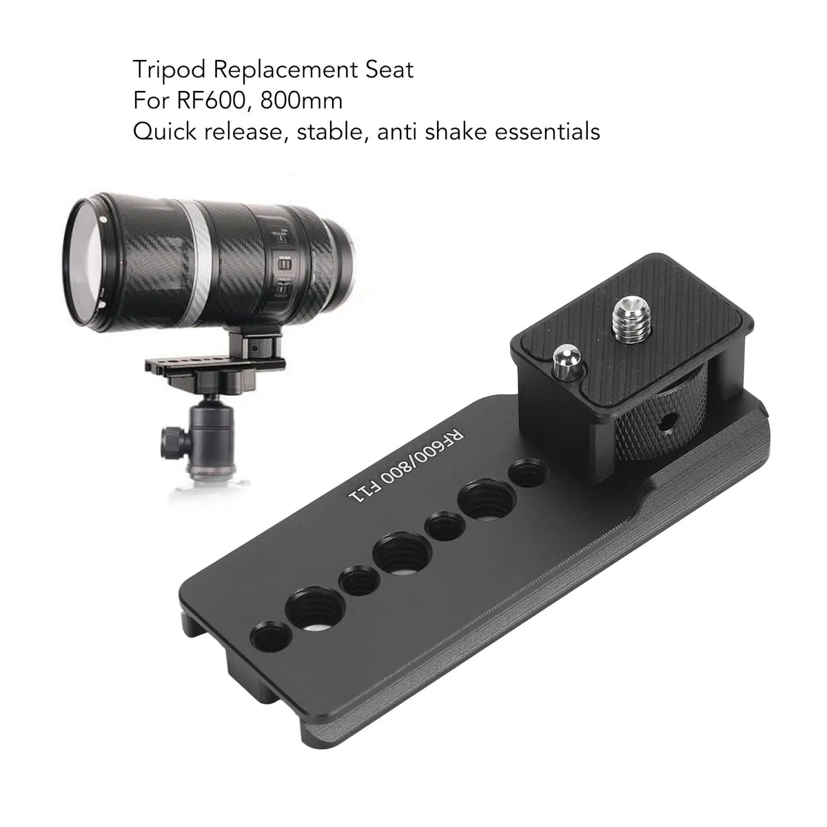 Kamera objektiv Stativ Ersatz Sitz Aluminium 1/4in 3/8-Zoll Loch für Arca Schnell Spanner Platte Objektiv Kragen Fuß ständer für RF 600mm 800mm F11 is STM Objektiv