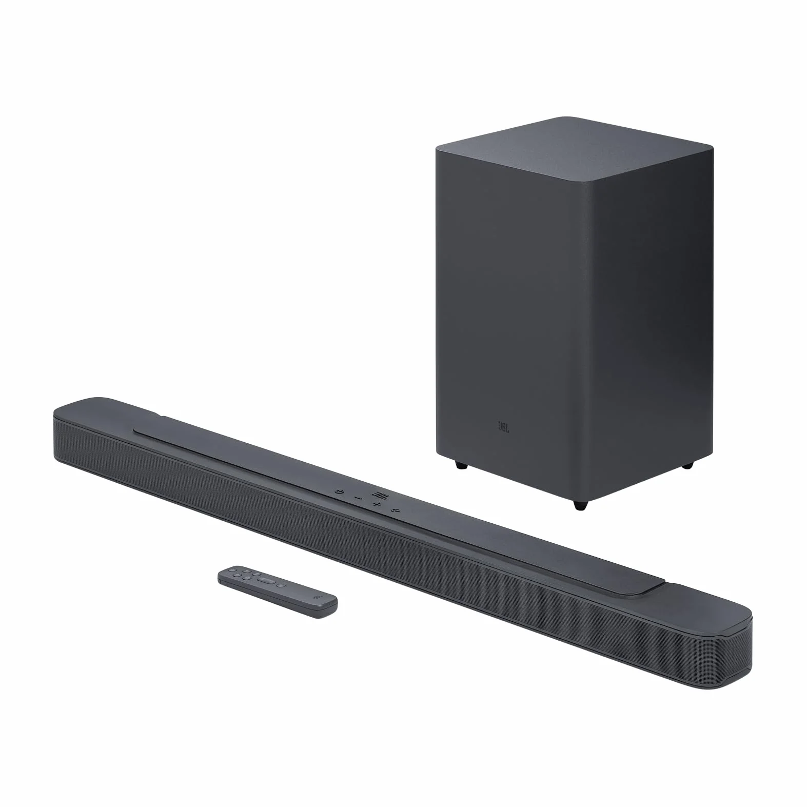JBL Bar 2.1 Deep Bass MK2 – 2.1-Kanal-Soundbar mit kabellosem Subwoofer für Heimkino Sound-System – Schlankes und kompaktes Design mit JBL Surround Sound – Schwarz