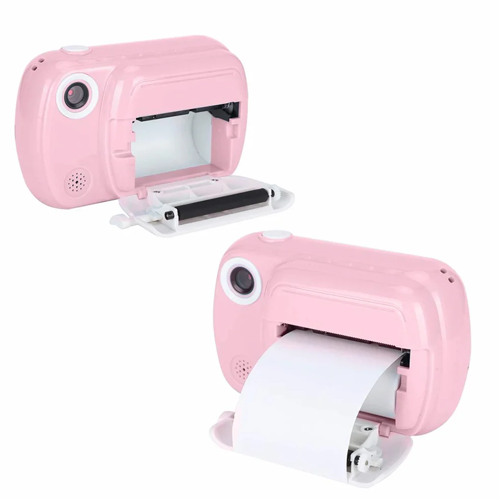 i-Paint P9 Sofortbildkamera für Kinder, 1080P Digitalkamera FHD, LCD 3,5 Zoll, Micro SD 32 GB, Rosa