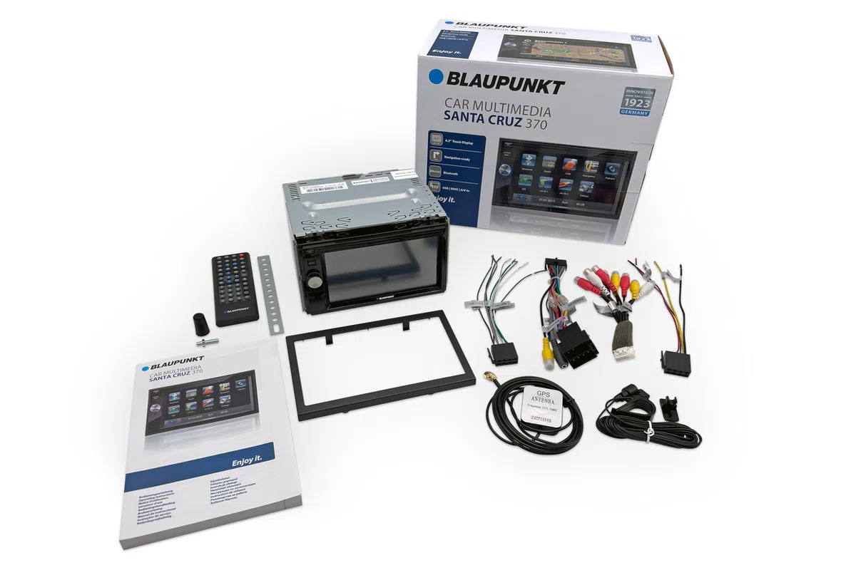 Blaupunkt Santa Cruz 370 DAB mit PKW-Navigation und TMC-Modul, 2-DIN Car-Multimedia, 6,2 Zoll Touchscreen, Bluetooth, Freisprecheinrichtung, 2X USB, SD-Kartenleser, 180 Watt