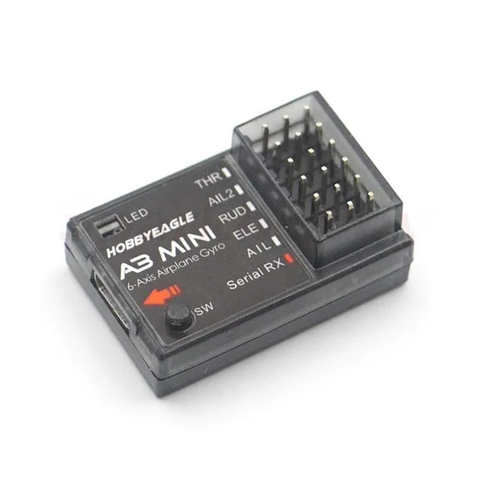 SPARKHOBBY Hobbyeagle A3 Mini-6-Achsen-Gyro-Flugsteuerung, unterstützt PPM SBUS Multi-Protokoll, digitaler serieller Empfänger für Flugzeuge mit festen Flügeln (A3MINI-Standard)