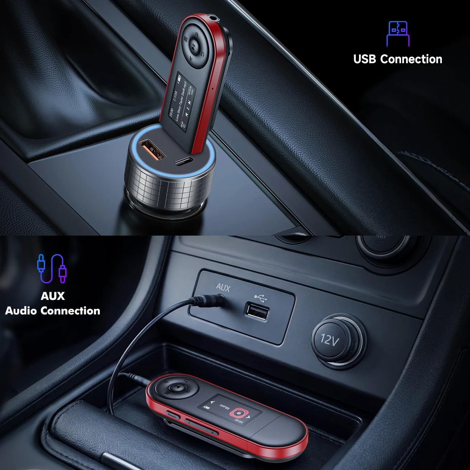64GB MP3 Player mit Bluetooth 5.3, USB Plug & Play, Nur 28g, Physische Tasten für Blindbedienung, Clip für Sport & Laufen, Ordnerwiedergabe, FM Radio, Sprachaufnahme