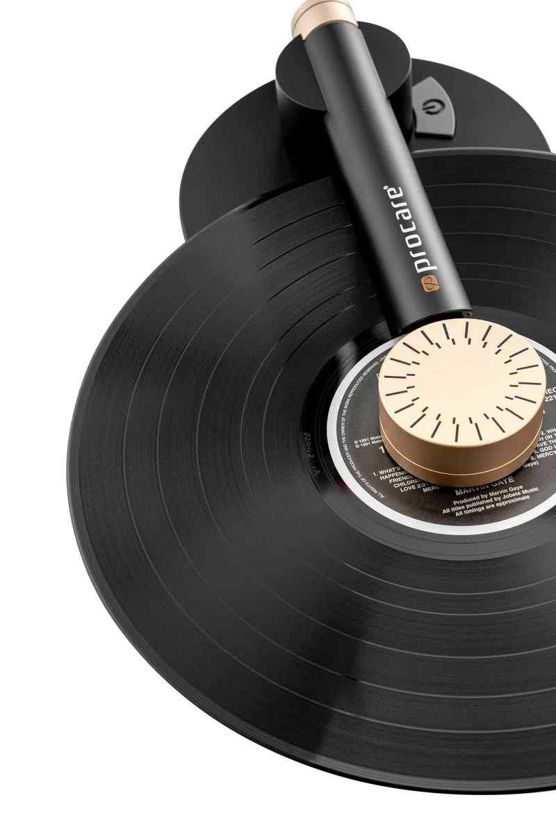 Procare Vinyl-Xperience Schallplatten-Reinigungsset Pro – inklusive Schallplatten-Reinigungsmaschine, antistatischer Kohlefaser-Bürste, weicher Samt-Schallplattenpinsel, weiches Silikongebläse