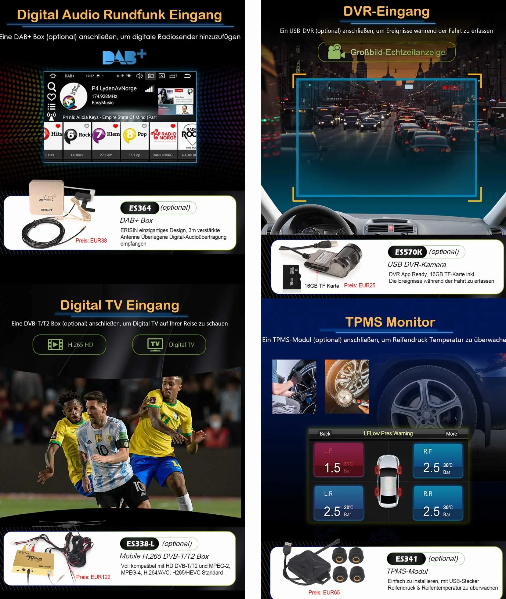 8 Kern 4GB+64GB Android 14.0 DAB+ Autoradio Für Fiat 500 500C 500S 500E mit Navigation GPS Unterstützt Wireless CarPlay Android Auto Bluetooth 5.0 WiFi 4G DSP CANBus USB RDS FM Radio DVR Kamera