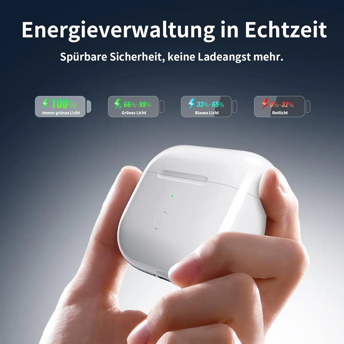 Uluck Kabelloses Ladecase Kompatibel mit AirPod 3. Generation, Wireless Charging Case Original Ersatz Replacement,Bluetooth Pairing Sync Button