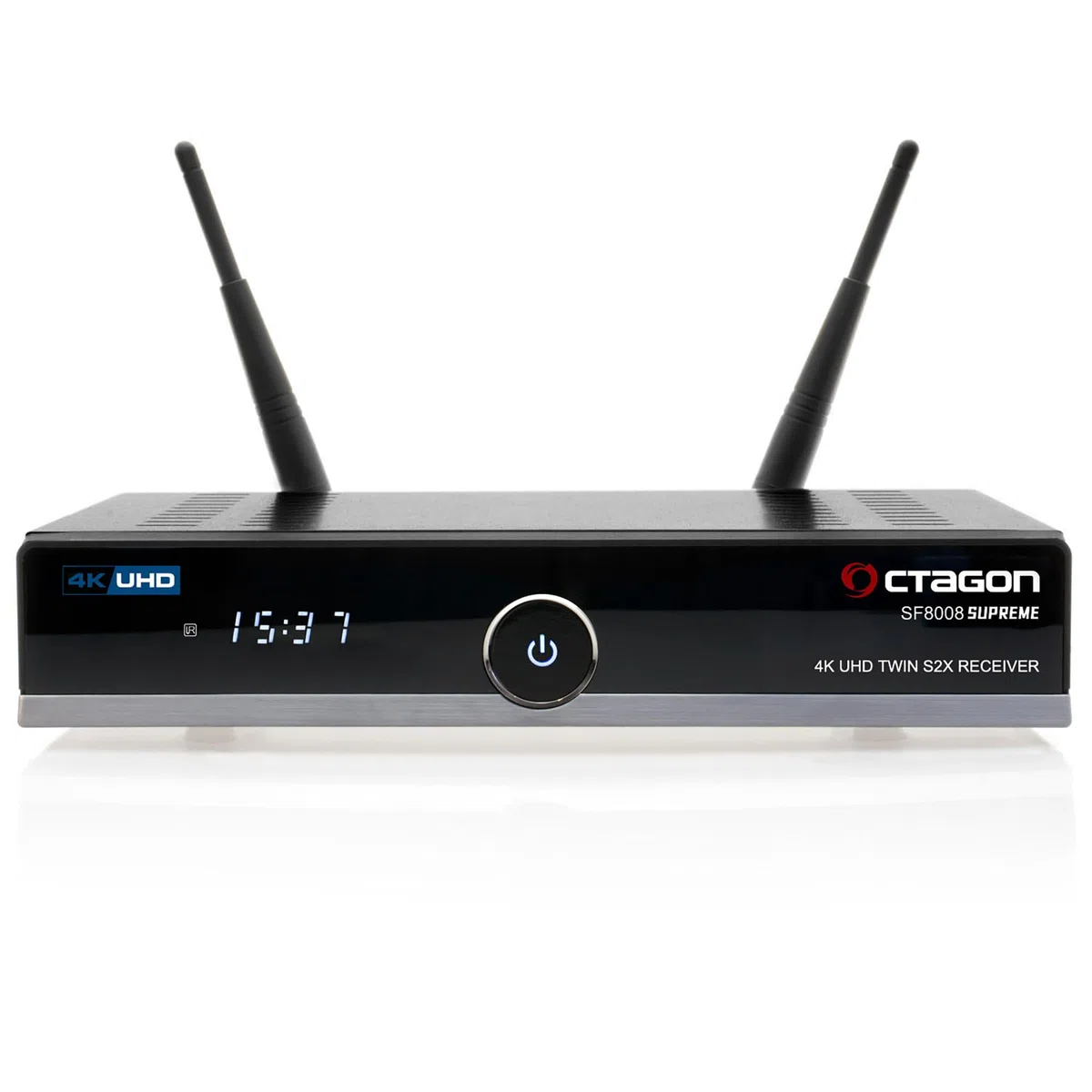 Octagon SF8008 V3 (Version 3) UHD 4K Supreme Twin Sat Receiver, 2X DVB-S2X Tuner, E2 Linux & Define OS, mit Aufnahmefunktion, M.2 M Key, Gigabit LAN, Kartenleser, Sat to IP, Multistream, WiFi WLAN