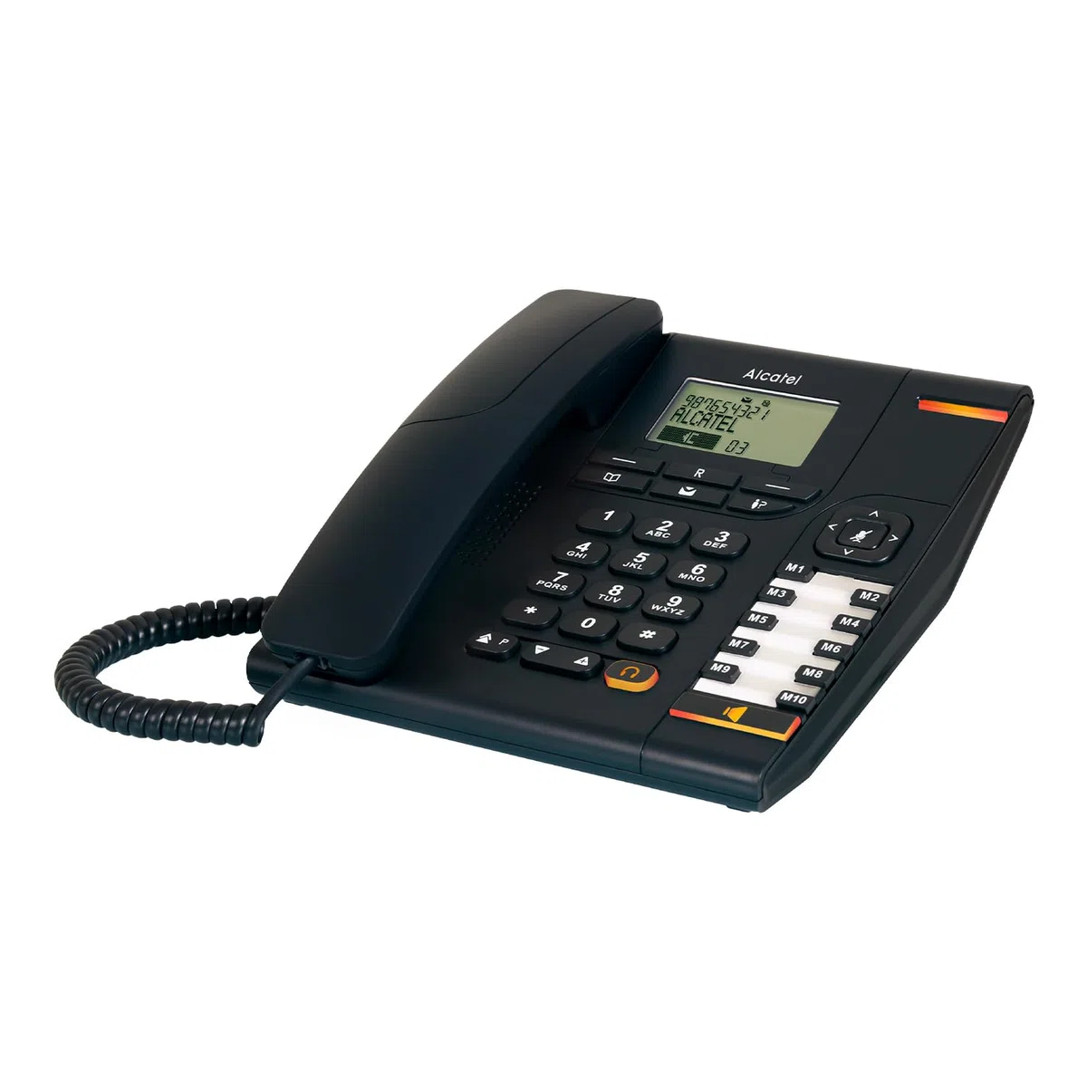 ALCATEL Temporis 880 PRO - Professionelles Festnetztelefon - Großes alphanumerisches Display - Anrufanzeige - Einstellbare Lautstärke - Rückruftaste - Stummtaste - 10 Direktwahltasten - Schwarz