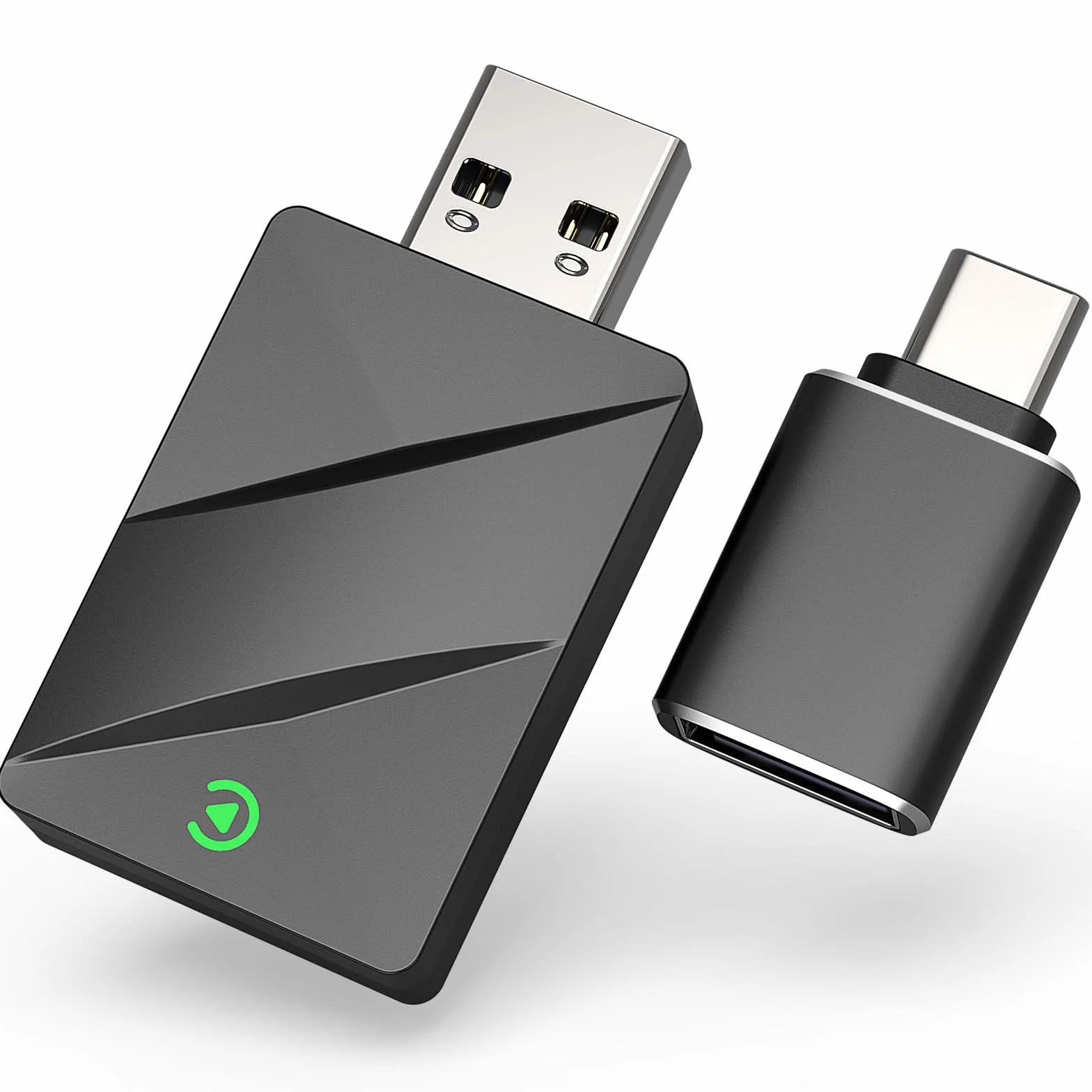 2 IN 1 Wireless CarPlay & Android Auto Adapter, Kabelloser USB-Dongle für Autos, Kabelloses CarPlay & Android Auto, Plug & Play, Schnelle Stabile Verbindung, Unterstützt iOS 10+ und An-droid 11+