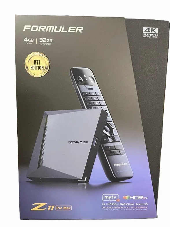 Formuler Z11 Pro Max 4K Android 11 OTT Streamer Multimedia 4GB RAM 32GB Flash WiFi 6th schwarz