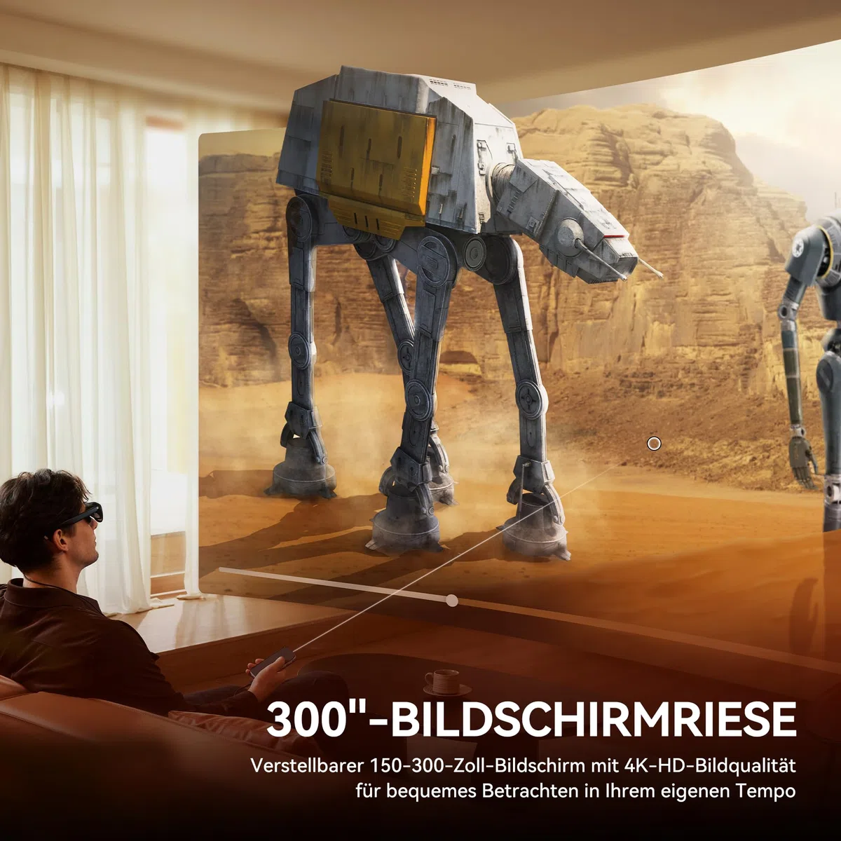 Rokid AR Spatial Schwarz, AR-Brille mit dreifachem Display für räumliches Computing, 150" 50° FOV, 120 Hz, 3DoF, IPD- und 0–600-Dioptrien-Myopie-Korrektur, Zugriff auf Tausende Apps.