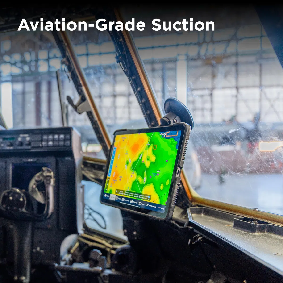 PIVOT Einzelner Saugnapfhalterung, gebogener Arm, unterstützt Multi-Winkel-Display und Betrachtung, für professionelle Piloten, allgemeine Luftfahrt