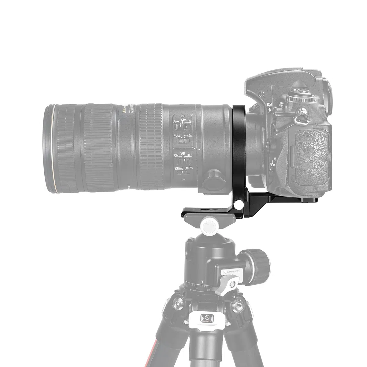 SUNWAYFOTO LS-80, 80 mm universeller Drehring für DLSR-Kameras, Stativmontagering, Objektivstützring, Arca Swiss Plattenmontage, DSLR, horizontale und vertikale Umschaltung
