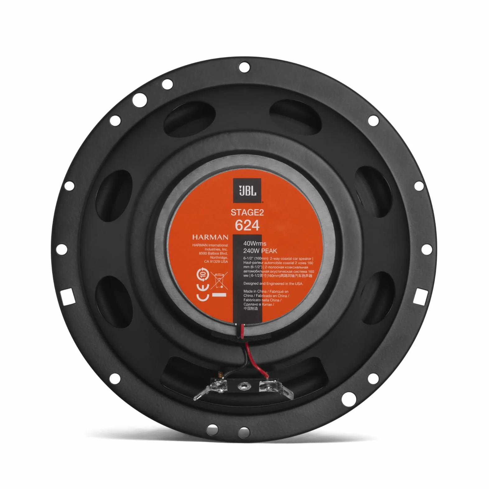 JBL Stage2 624 2-Wege Auto Lautsprecher Set von Harman Kardon - 240 Watt KFZ Autolautsprecher Boxen 16 - 17 cm