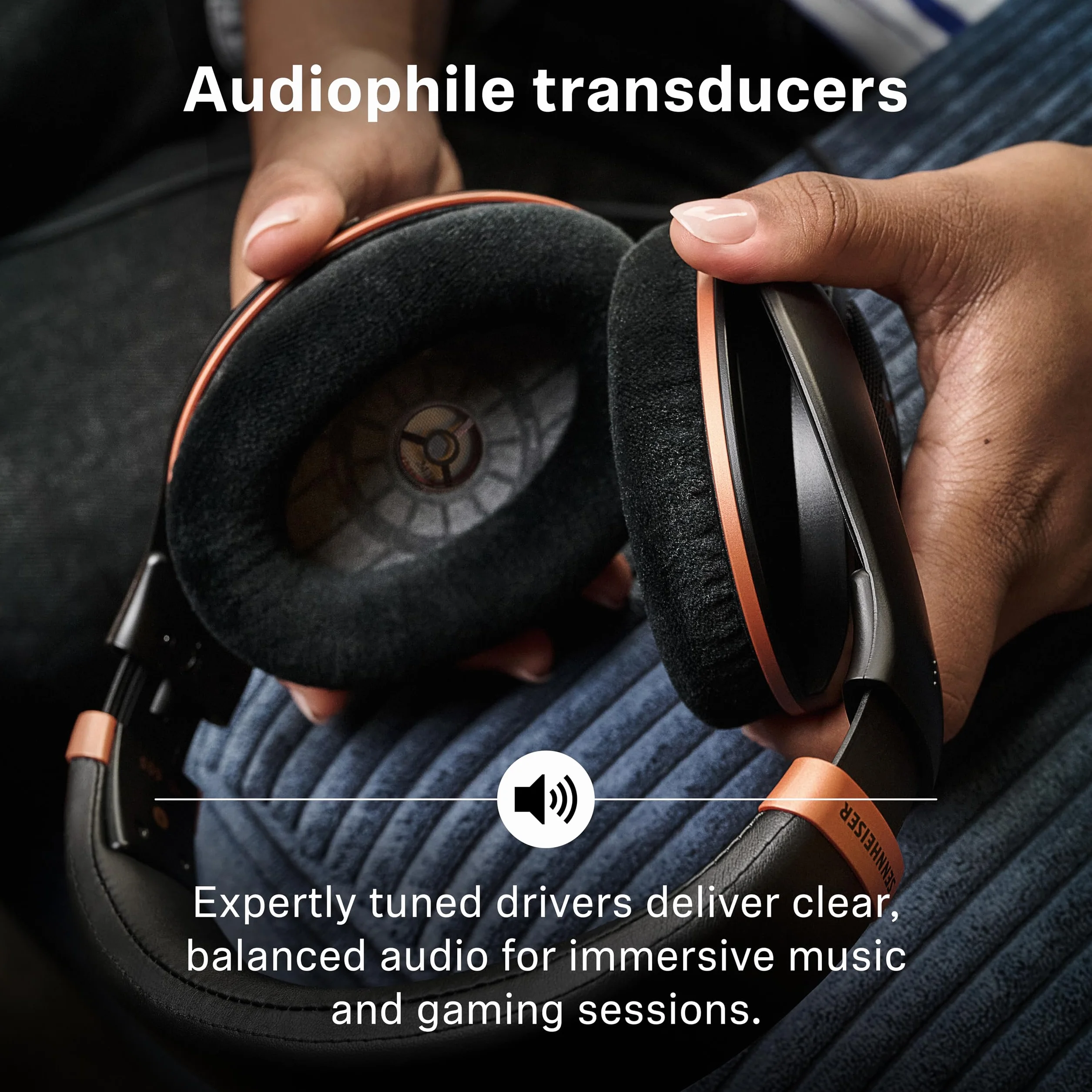 Sennheiser HD 505 Over-Ear Kopfhörer mit Kabel, Headphones mit transparentem Klang & präzisem Bass, mehr Komfort, Studio-Kopfhörer für Musik, Gaming, Audiophile, Studenten, Reisen, Copper-Edition