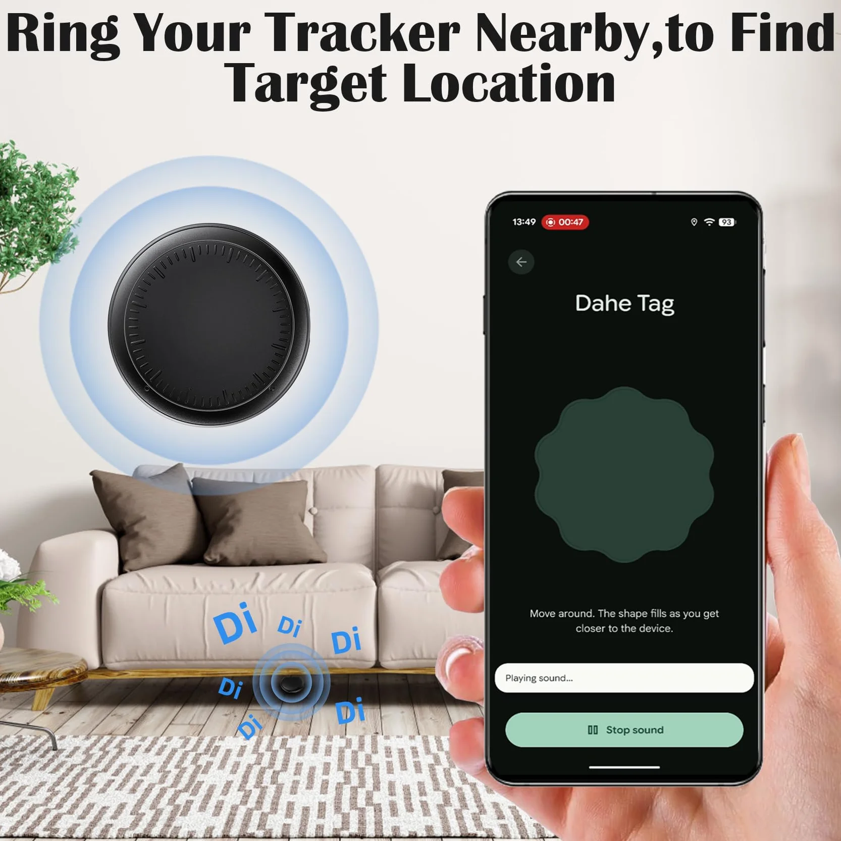 GPS Tracker für Auto, GPS-Tracker für Fahrzeuge Echtzeit Air Tracker Android, Globale Abdeckung Magnetischer Auto Tracker Verstecktes Ortungsgerät Keine monatliche Gebühr oder Abonnement