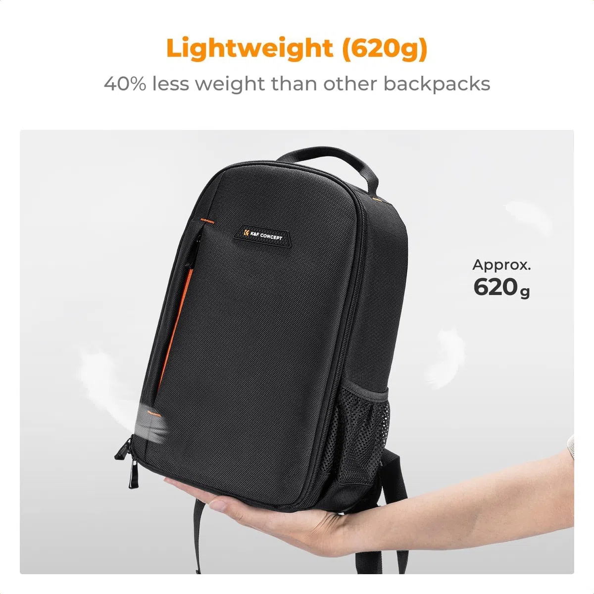 K&F CONCEPT Kamerarucksack für Fotografen, Fotorucksack Klein Multifunktionale Camera Backpack Wasserdicht für SLR/DSLR Kamera Objektiv und Zubehör