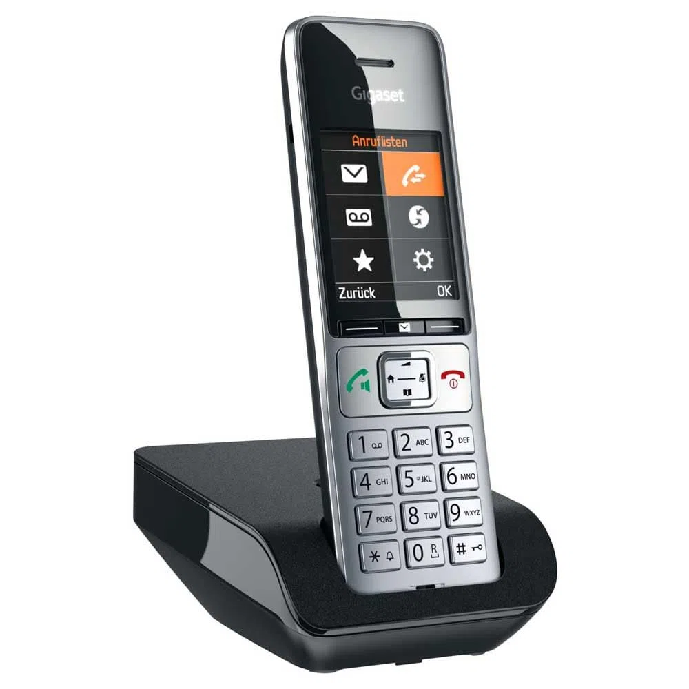Gigaset Comfort 500 analoges Telefon, Silber/schwarz