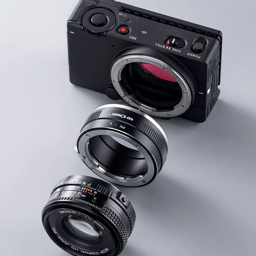 K&F CONCEPT Objektivhalterungsadapter PK-L Manueller Fokus, kompatibel mit Pentax K(PK)-Objektiven auf L-Mount-Kameragehäuse.
