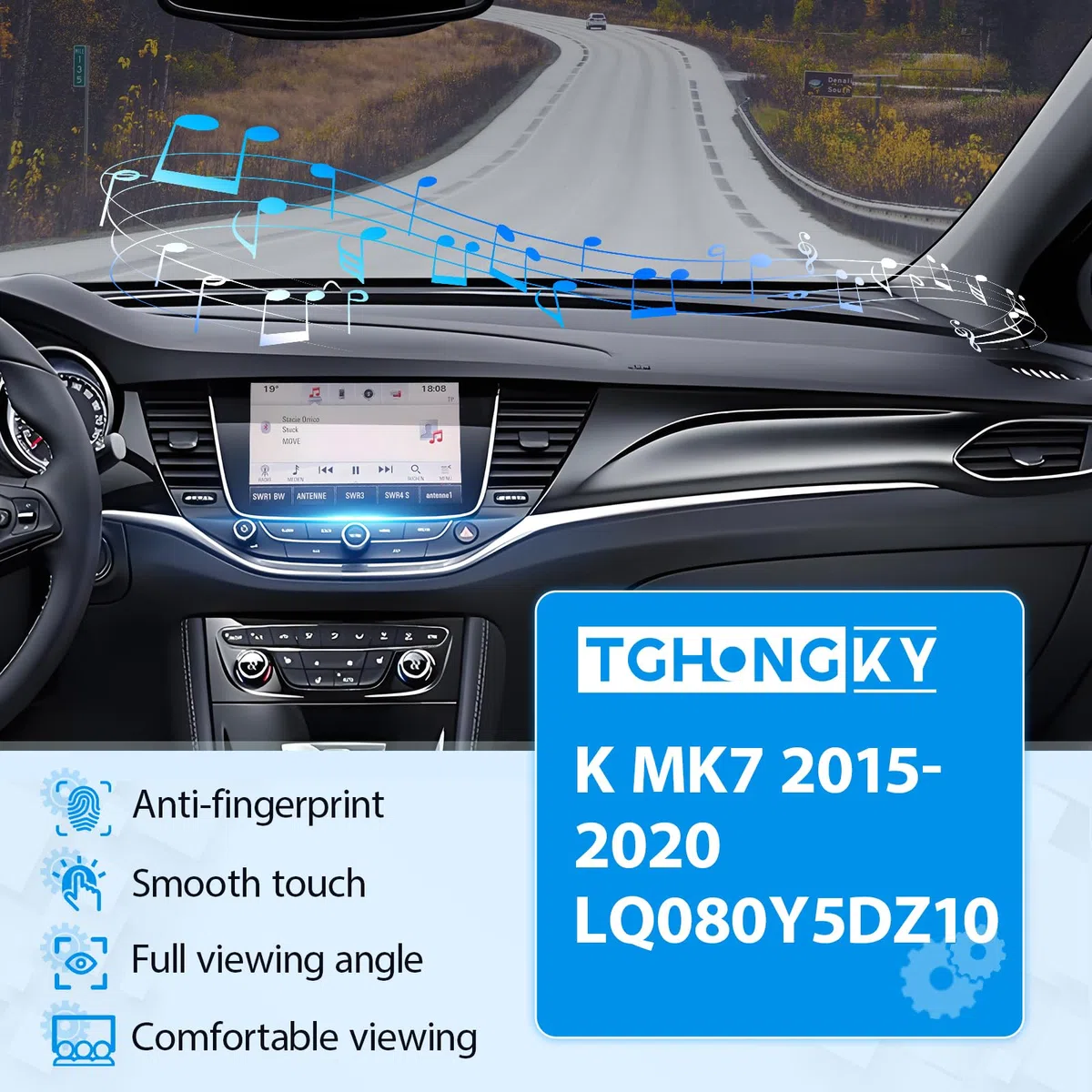 Touchscreen Monitor Für Opel Astra K Mk7 2015-2020 8 Zoll LCD Display Für Vauxhall Navi 900 Intellilink Schiffe Radio Display Für LQ080Y5DZ10 LCD Bildschirm Media Bildschirmersatz XX