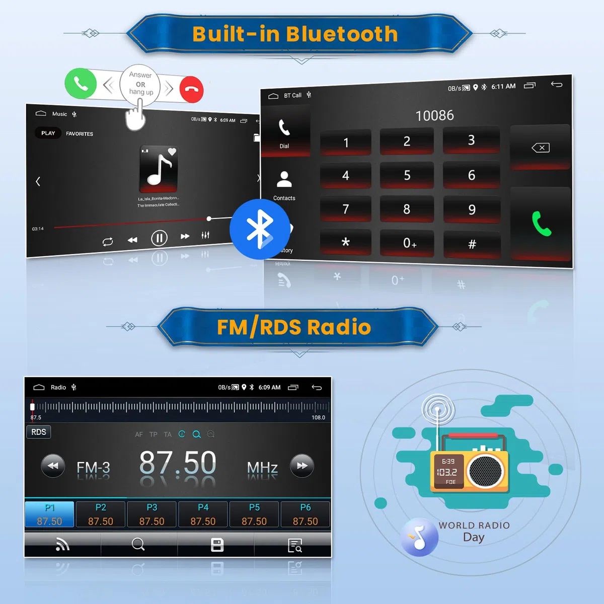 Inefala 2 + 64 GB Android 15 Autoradio für FIAT 500 2007-2015, 7 Zoll Touchscreen CarPlay 2 Din Autoradio mit Android Auto, Bluetooth, Mirror Link, WiFi, GPS, RDS FM, AHD Rückfahrkamera (Weiß)