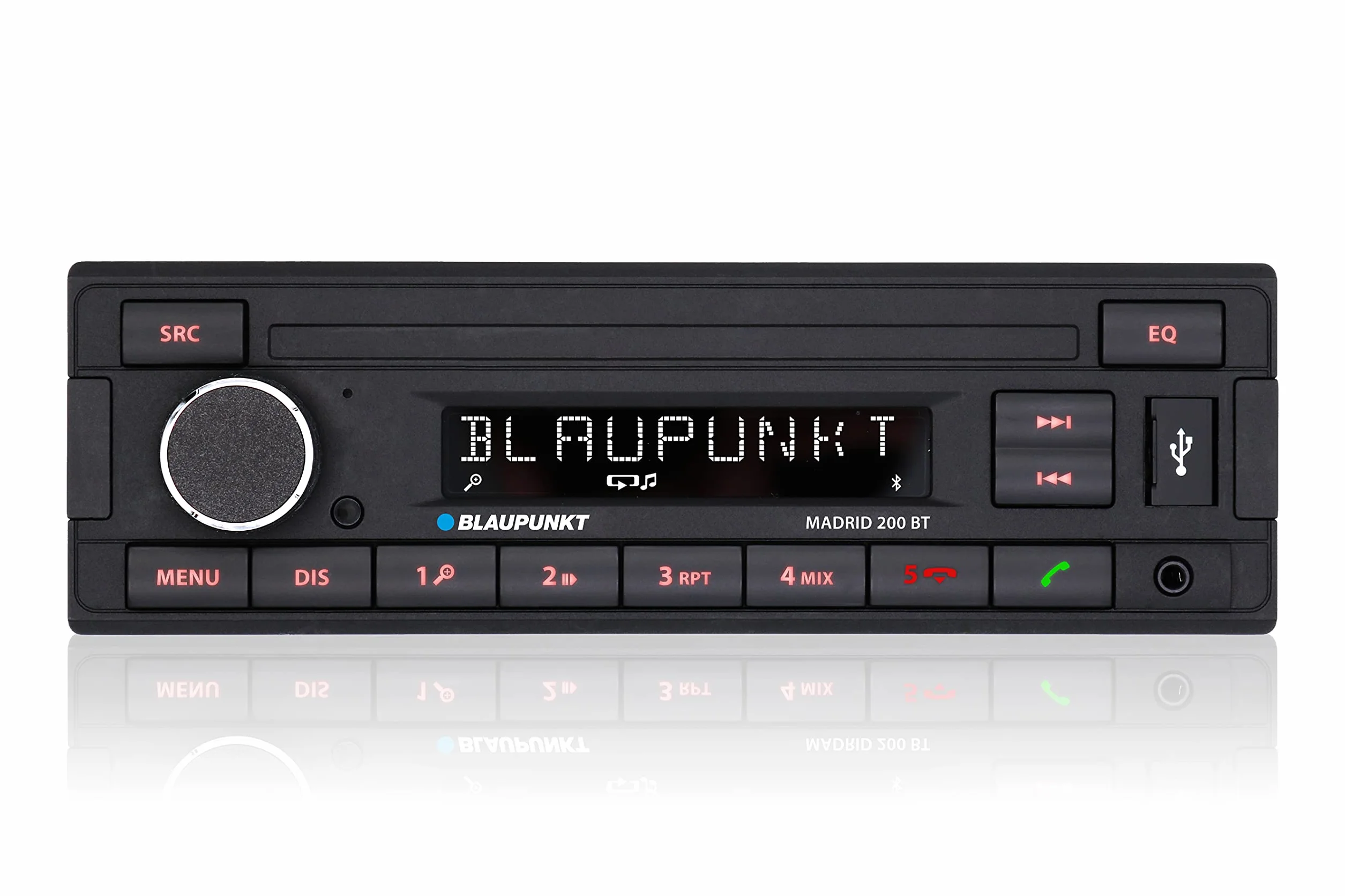 Blaupunkt Madrid 200 BT 1-DIN Bluetooth RDS Tuner Freisprecheinrichtung USB Aux-In schwarz