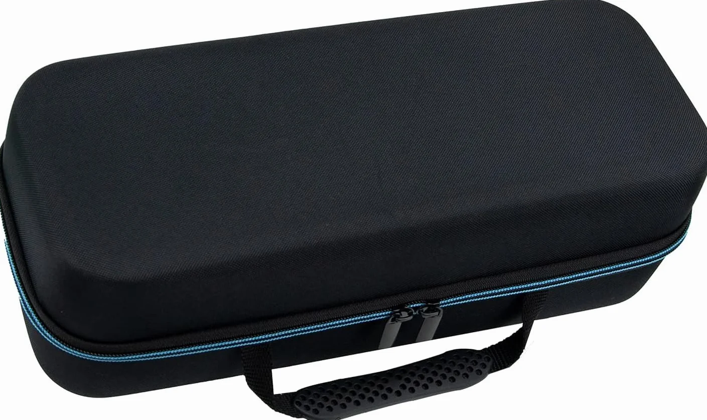 Projektor-Tragetasche für Samsung Freestyle und Akku, Eva-Material, tragbare Schutzhülle mit robuster Handschlaufe, mit Netztasche für Zubehör