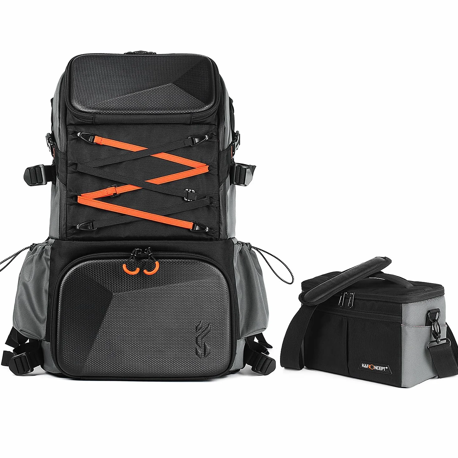 K&F CONCEPT Kamerarucksäcke für Fotografen, riesige Reisetasche, 32L, große Kamerataschen mit Laptopfach und wasserdichter Regenhülle
